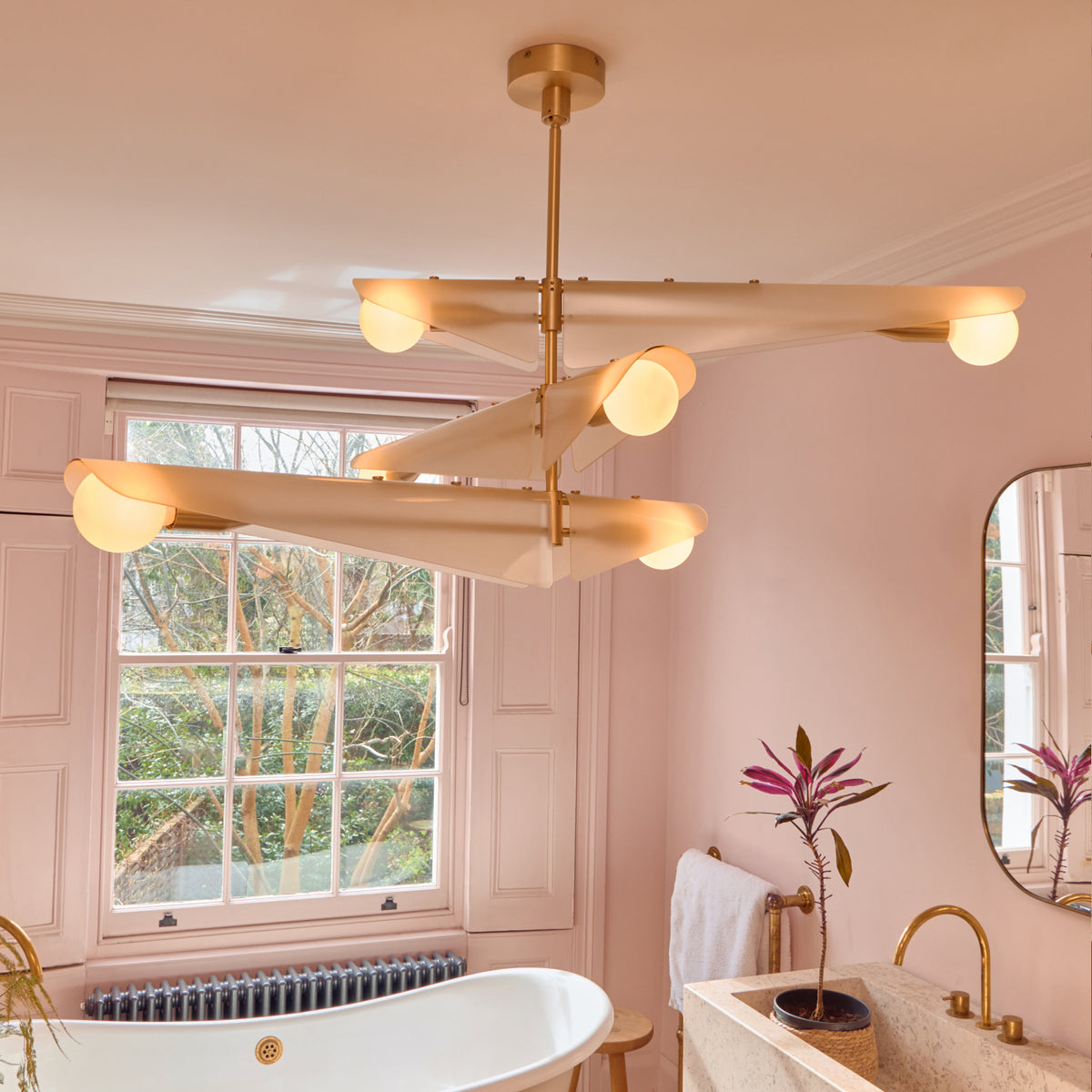 Sycamore Chandelier 3 Tiers in Dusk Pink | Sycamore Range