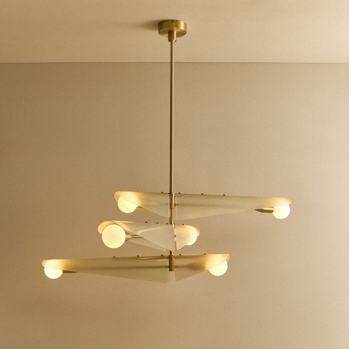 Sycamore Chandelier 3 Tiers in Dusk Pink | Sycamore Range