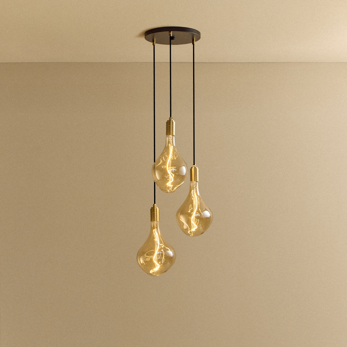 Triple Pendant in Brass + Voronoi II | Ceiling Lights | Tala – Tala US