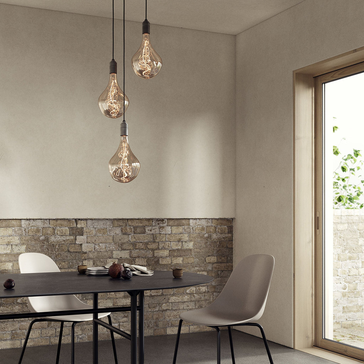 Triple Pendant in Graphite Voronoi II Ceiling Lights Tala Tala US
