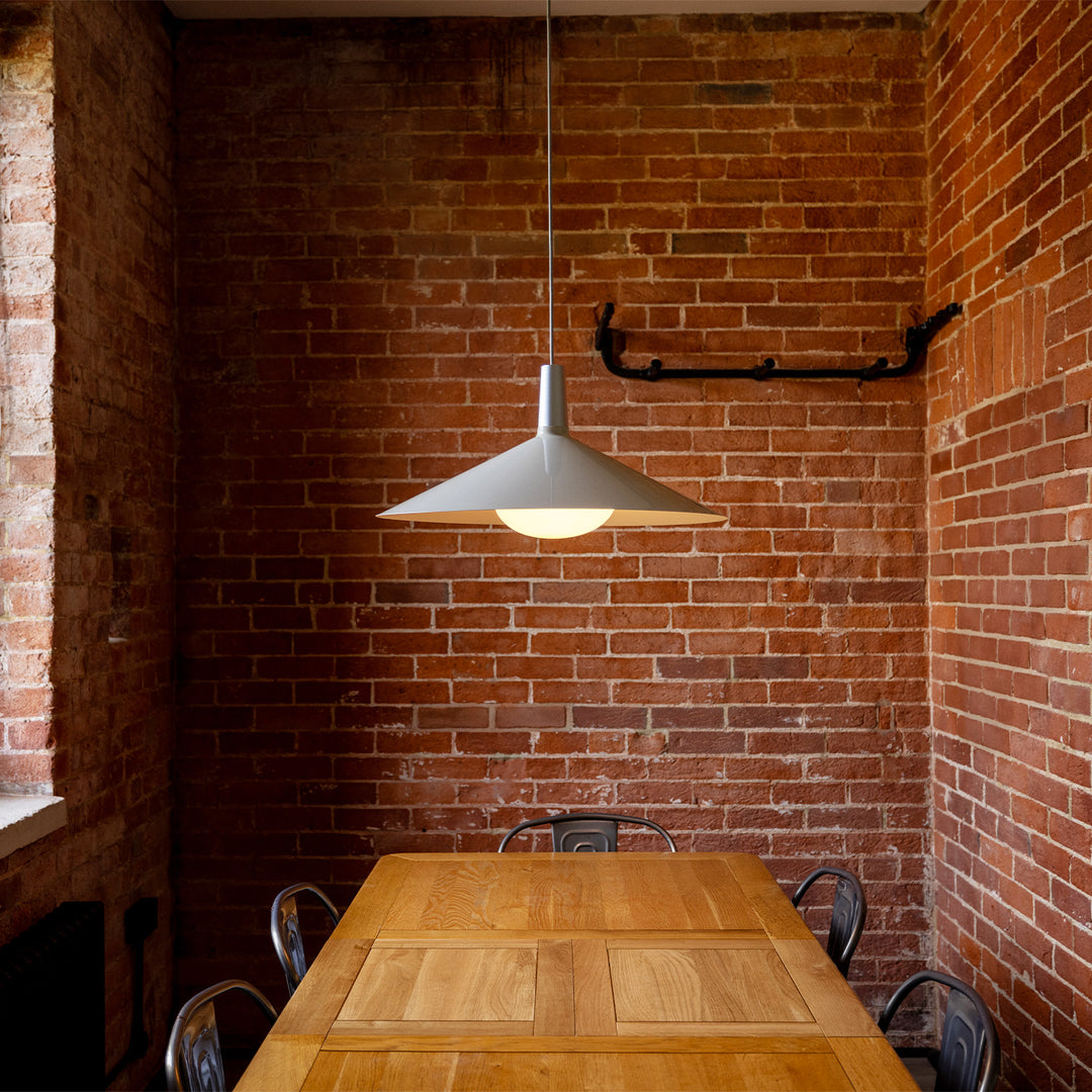Bower Pendant Light Large in Dark Green + Oval II | Single Pendants ...