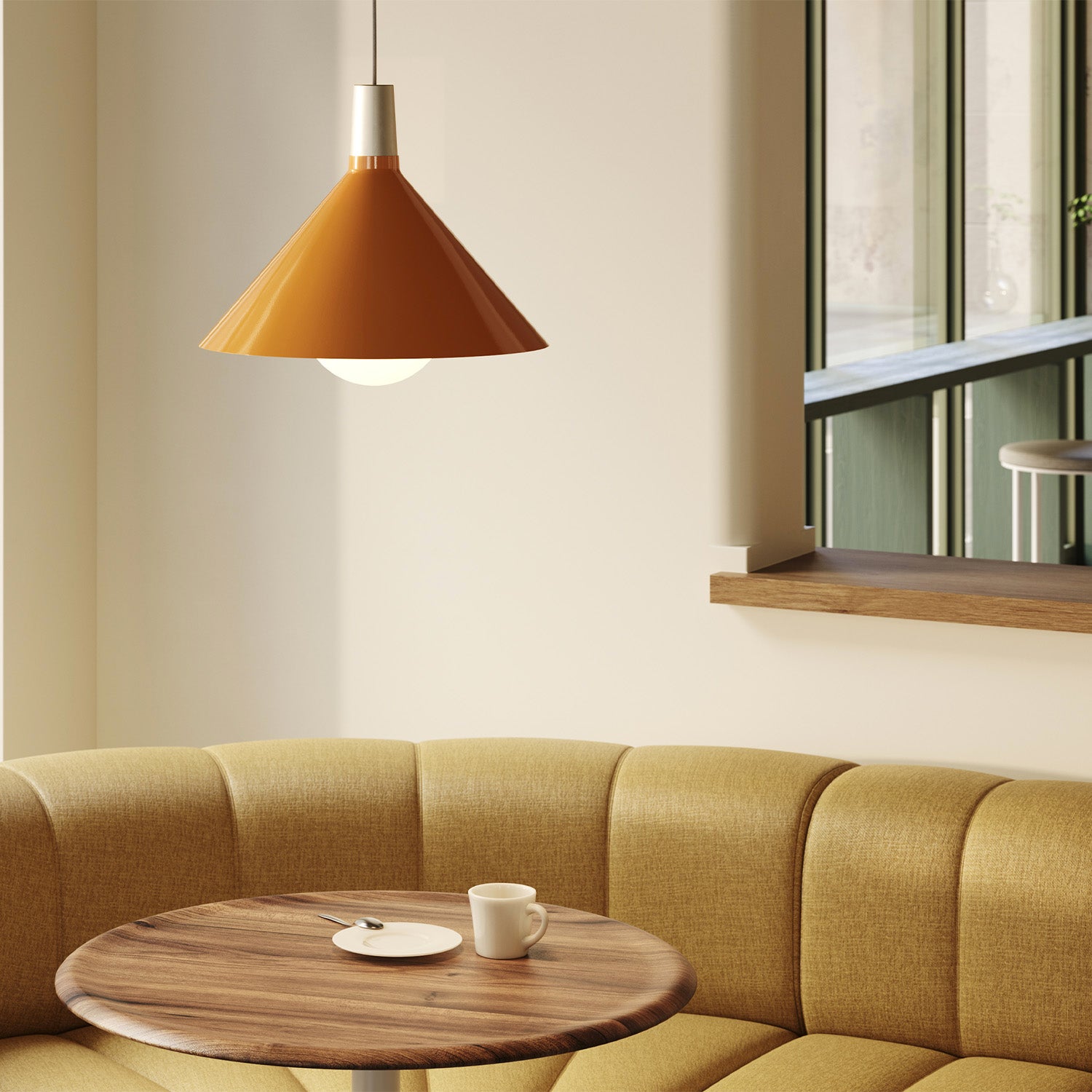 Bower Pendant Light Medium in Yellow + Sphere IV - Thumbnail 4