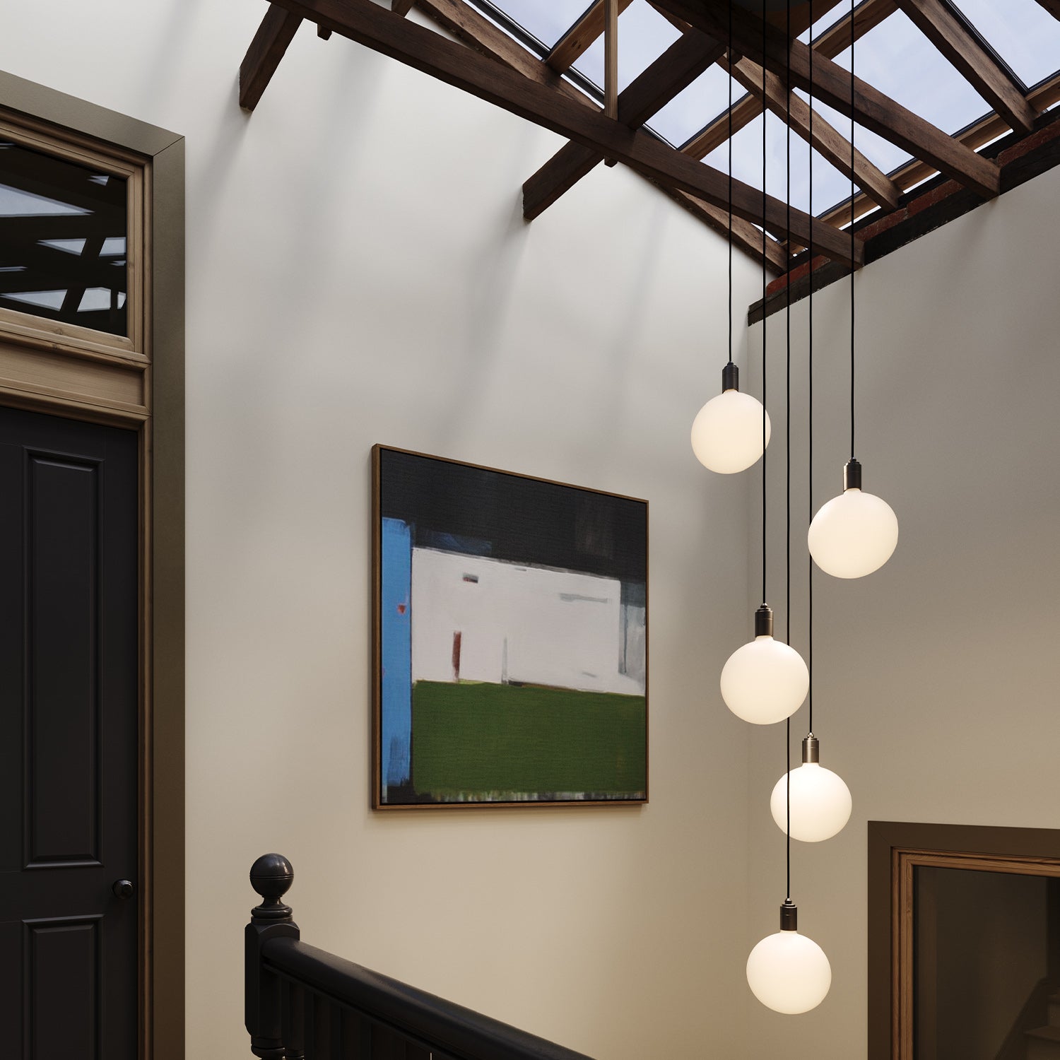 Five Pendant in Brass + Sphere V - Thumbnail 3