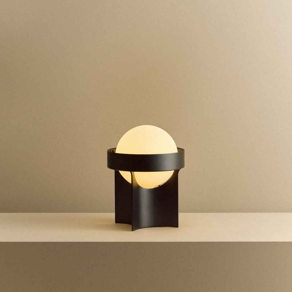 Loop Table Lamp in Dark Grey + Sphere IV | John Tree for Tala