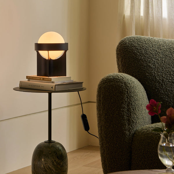Loop Table Lamp in Dark Grey + Sphere IV | John Tree for Tala