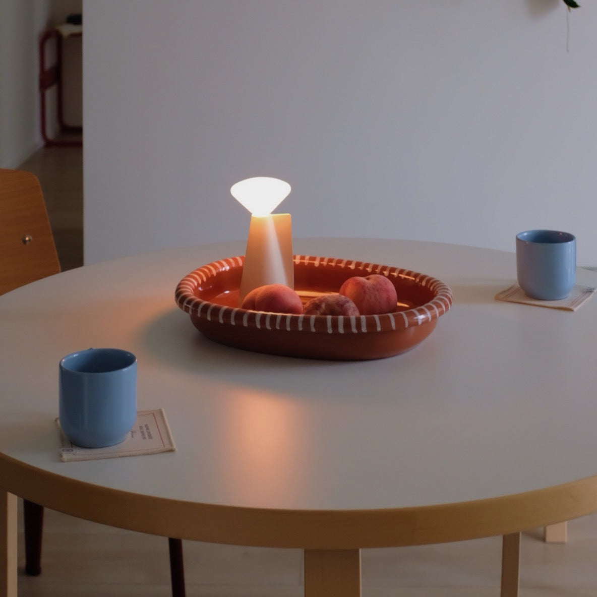 Mantle Portable Lamp in Claycourt Orange | Rechargeable Lamps