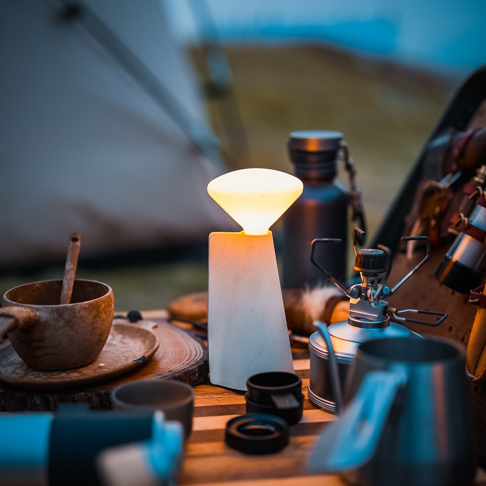 Mantle Portable Lamp in Claycourt Orange | Rechargeable Lamps