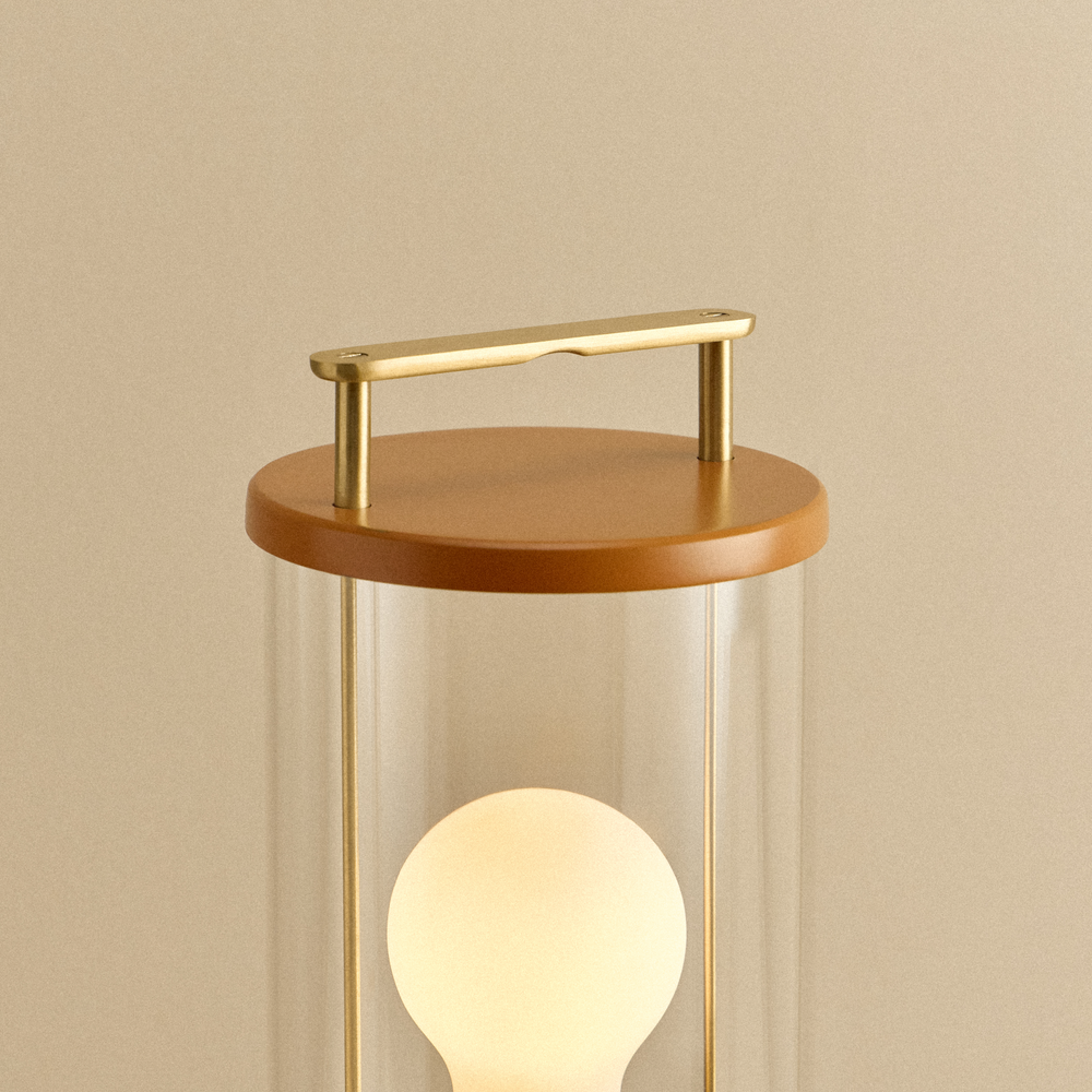 The Muse 2.0 Portable Lamp in Claycourt Orange | Table Lamps