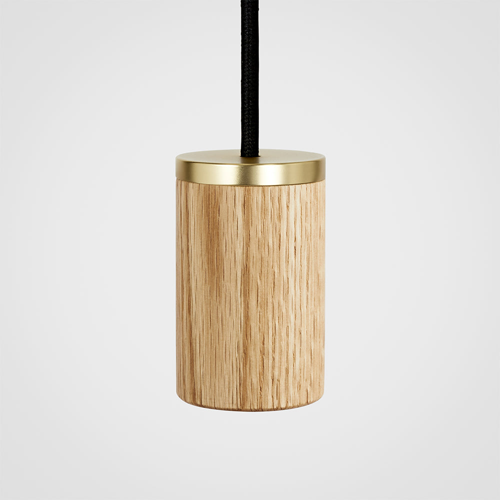 Oval Pendant Light in Oak - Thumbnail 2