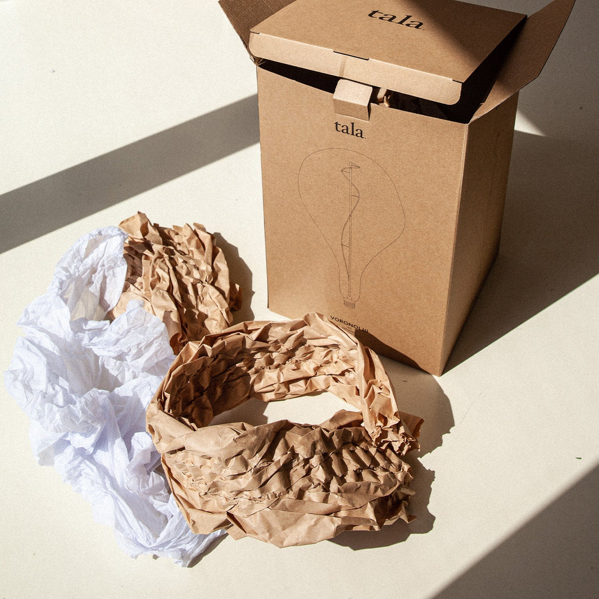 Tala is 100% plastic free packaging as we have switched to recyclable materials