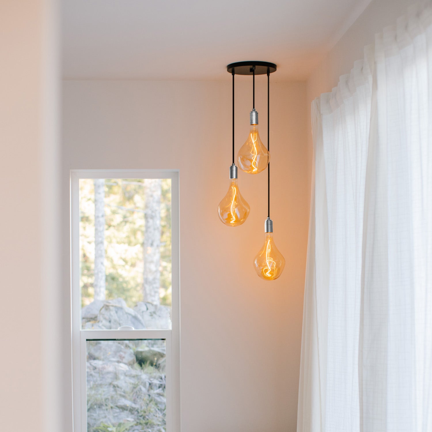 Triple Pendant in Stainless Steel + Voronoi III - Thumbnail 5