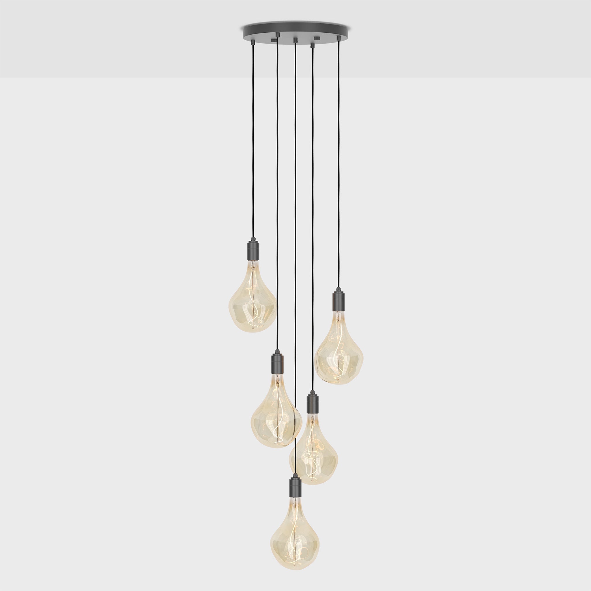 Five Pendant in Graphite + Voronoi II - Thumbnail 4