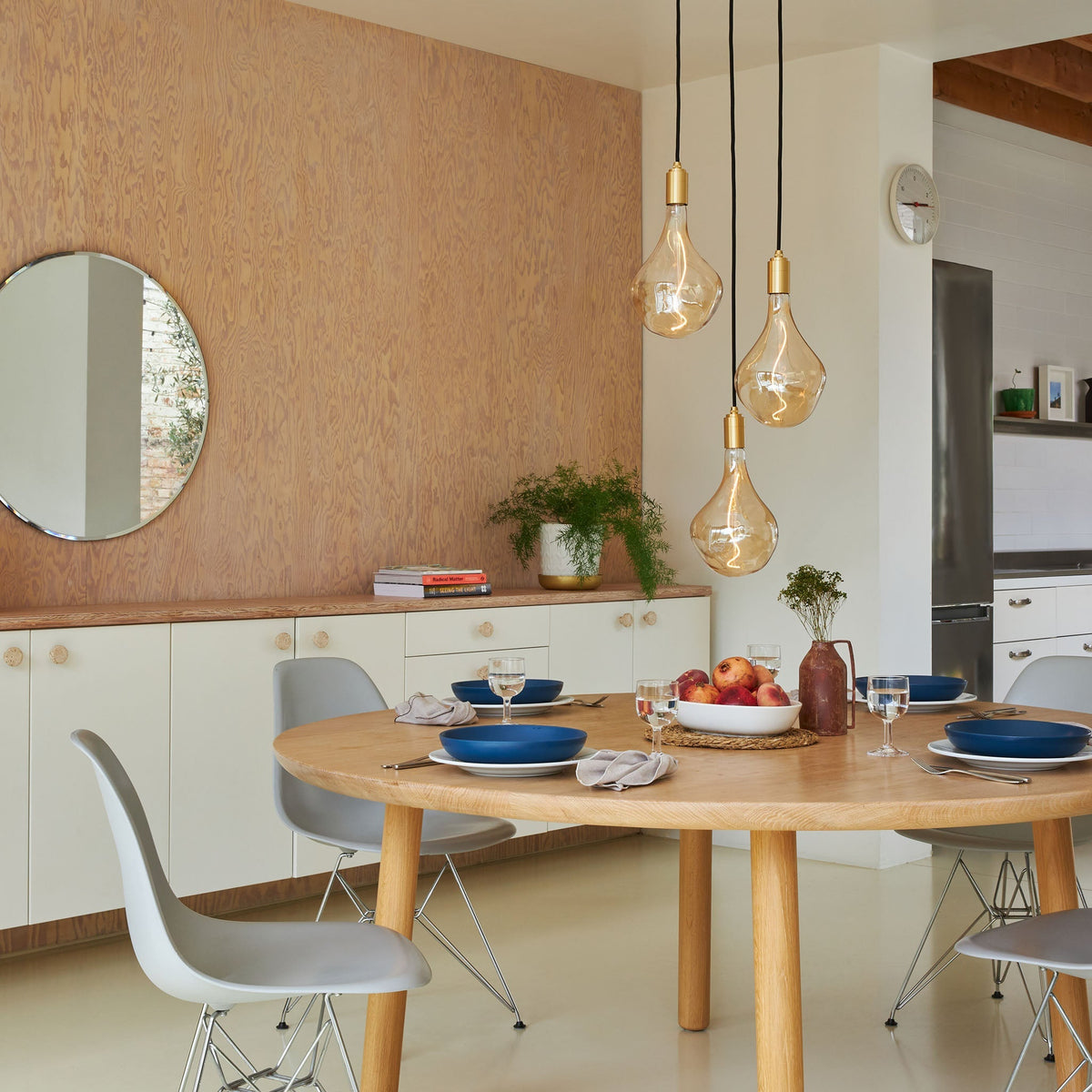 Triple Pendant in Brass | Small Circular Canopy | Fixtures | Tala – Tala US