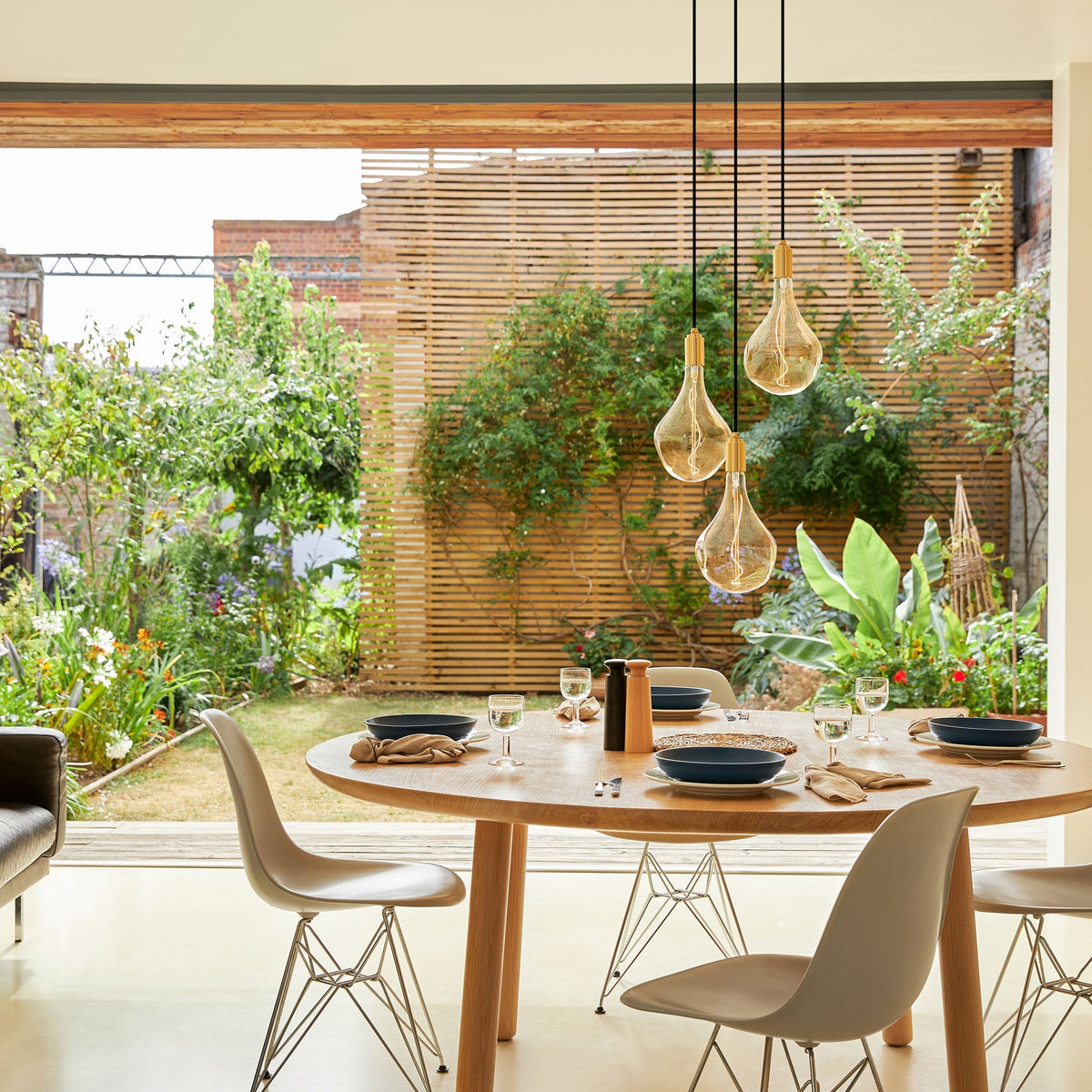 Triple Pendant in Brass | Small Circular Canopy | Fixtures | Tala – Tala US