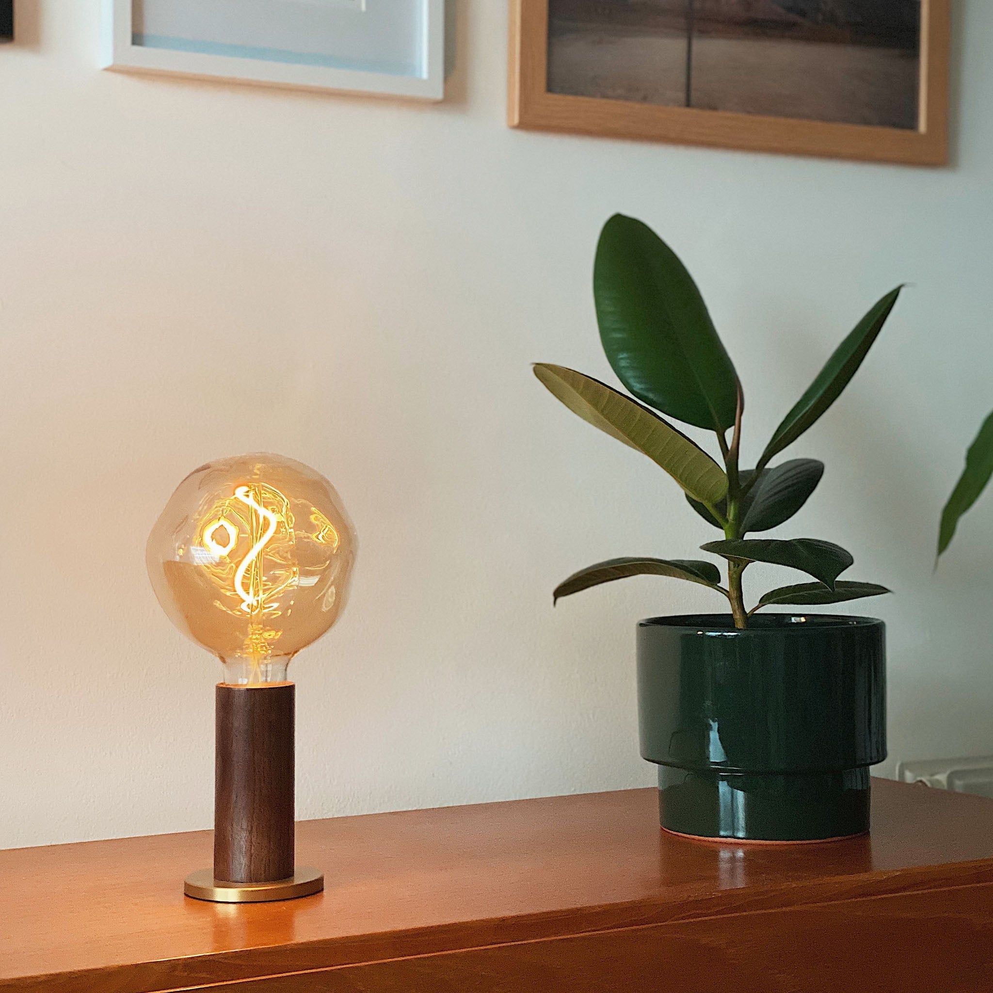 Walnut led night lamp cheap