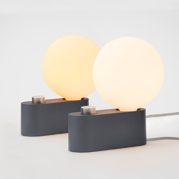 Alumina Lamp Charcoal Set of 2 Sphere IV E26 Dimmable Table Lamps Tala Tala US