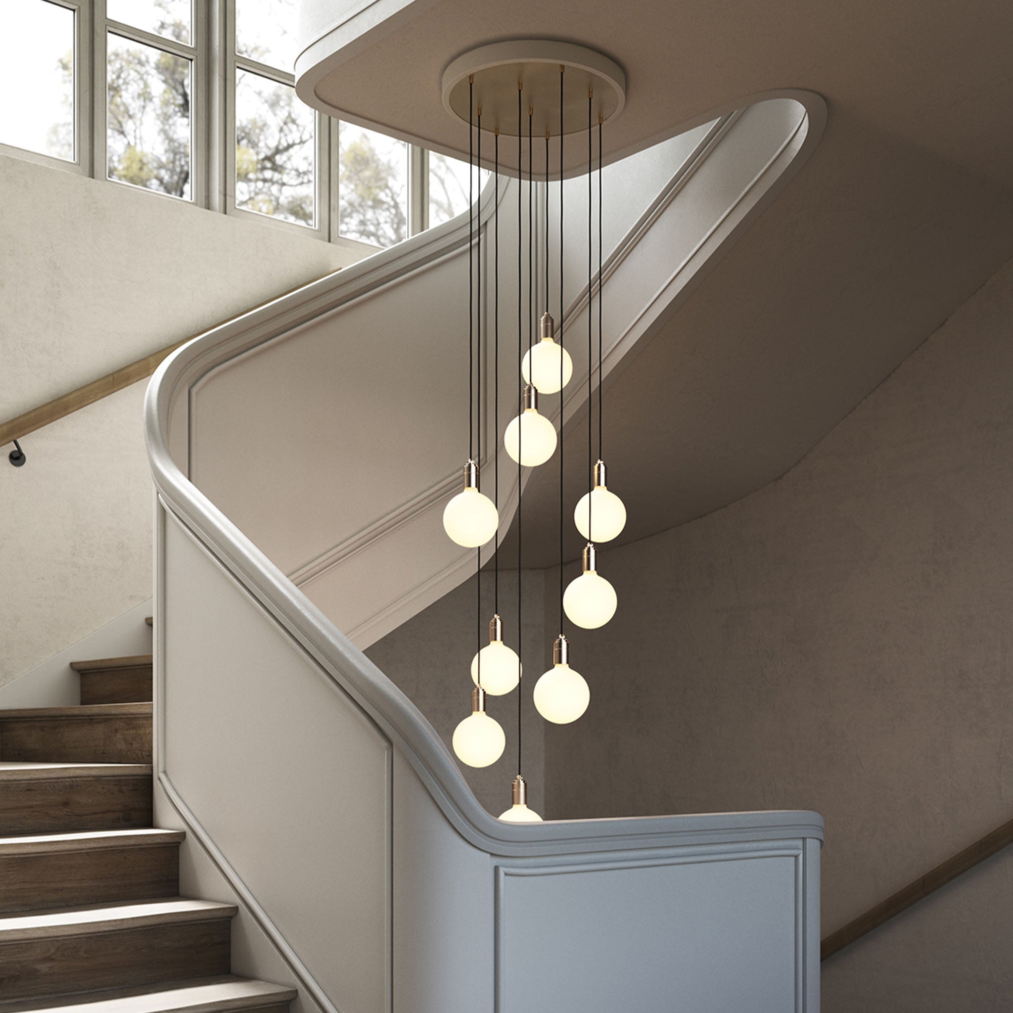 Nine Pendant in Brass Sphere IV Ceiling Lights Tala Tala US