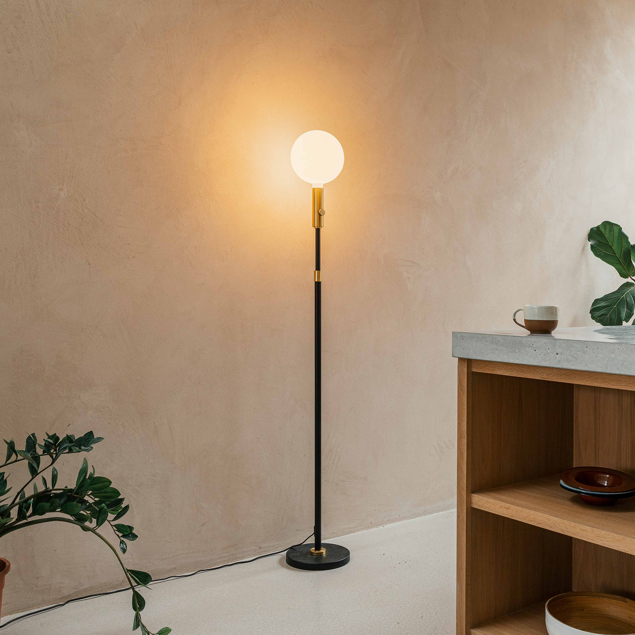Poise Adjustable Floor Lamp in Brass Floor Lamps Tala Tala US